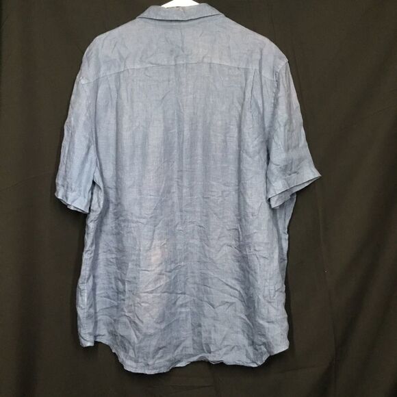 Vince Linen Short Sleeve Button Up (C7) - Picture 3 of 7
